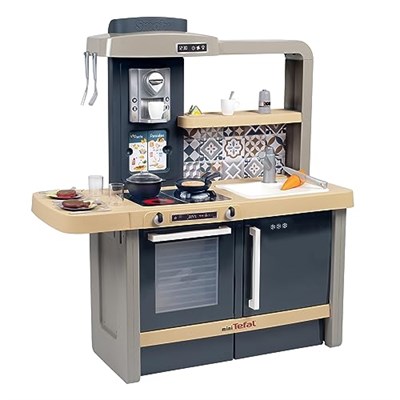 Smoby, 312308, Tefal Evo Mutfak, Ayarlanabilir Tezgah Boyu, Oyuncak Mutfak Aletleri, Çoklu Aksesuar, Fonksiyonel, Elektronik Ses Modüllü, Pilli