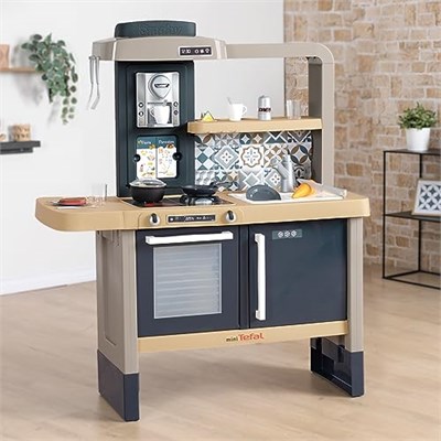 Smoby, 312308, Tefal Evo Mutfak, Ayarlanabilir Tezgah Boyu, Oyuncak Mutfak Aletleri, Çoklu Aksesuar, Fonksiyonel, Elektronik Ses Modüllü, Pilli