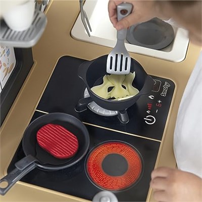 Smoby, 312308, Tefal Evo Mutfak, Ayarlanabilir Tezgah Boyu, Oyuncak Mutfak Aletleri, Çoklu Aksesuar, Fonksiyonel, Elektronik Ses Modüllü, Pilli
