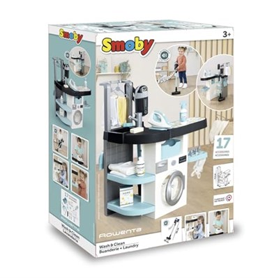 Smoby, 330320, Rowenta Wash & Clean Çamaşırhane Oyun Seti
