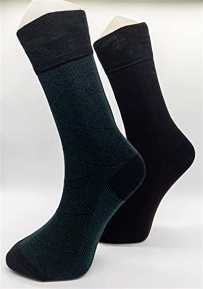 SOCKS Premium 6 Çift Bambu Dikişsiz Siyah-Koyu Lacivert-Füme Erkek Soket Çorap siyah koyu lacivert füme -1