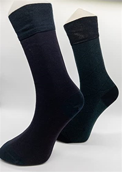 SOCKS Premium 6 Çift Bambu Dikişsiz Siyah-Koyu Lacivert-Füme Erkek Soket Çorap siyah koyu lacivert füme -1