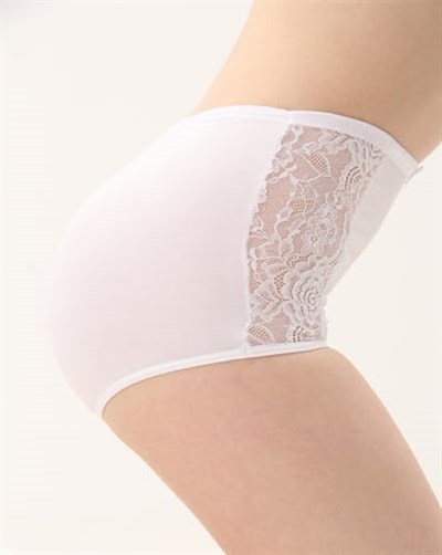 Soft Light Yüksek Bel Toparlayıcı Dantelli Kadın Külot Pamuklu, 5li