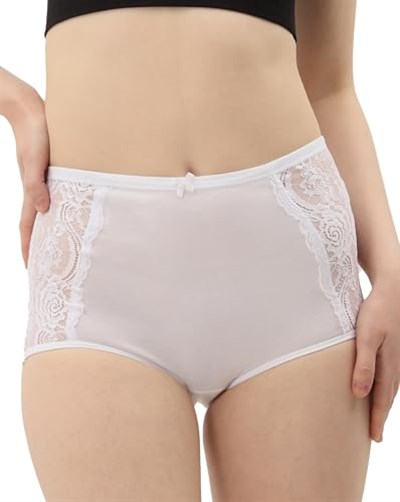 Soft Light Yüksek Bel Toparlayıcı Dantelli Kadın Külot Pamuklu, 5li