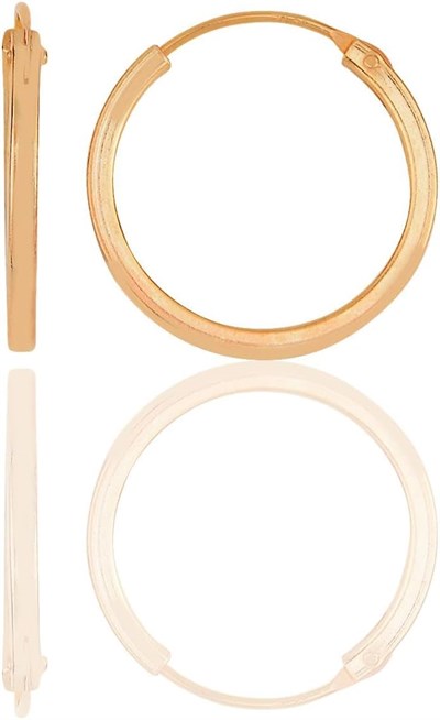 Söğütlü Silver Gümüş rose 20 mm halka küpe