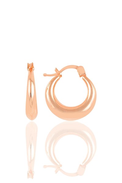 Söğütlü Silver Gümüş rose sade gümüş şarnel küpe