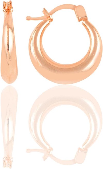 Söğütlü Silver Gümüş rose sade gümüş şarnel küpe