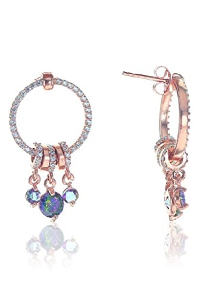 Söğütlü Silver Mistik topaz taşlı ring küpe