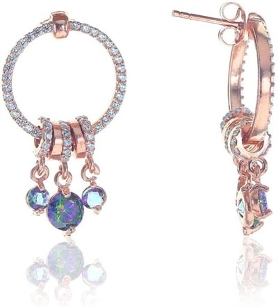 Söğütlü Silver Mistik topaz taşlı ring küpe