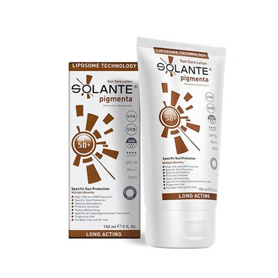 Solante Pigmenta Lekeli Ciltler için 150 ml 50 Faktör Güneş Losyonu