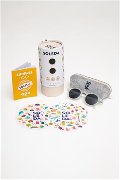 SOLEDA 3-6 Yaş Çocuk Güneş Gözlüğü - Cloud White (Şeffaf Beyaz)