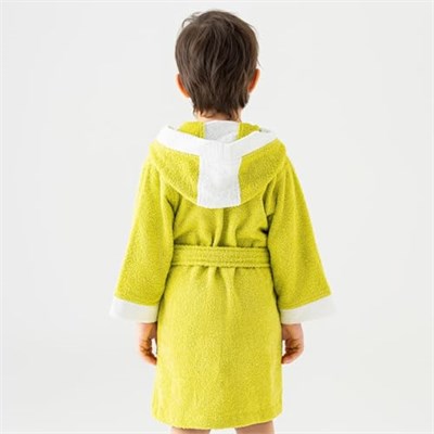 Soley | Pueri |%100 Pamuklu Unisex Çocuk Bornozu Yeşil