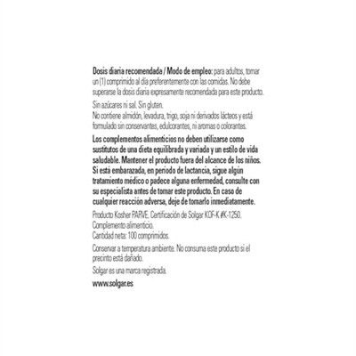 Solgar Folic Acid 100 Tablet