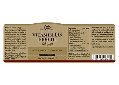 Solgar Vitamin D3 1000 IU 1 Paket(1 x 1 Stück)