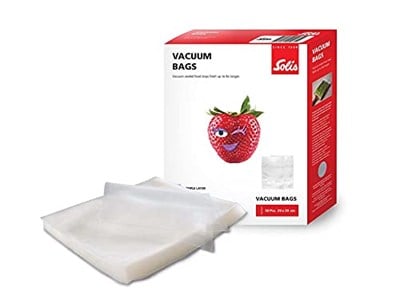 Solis Vakumlama torbası 50 adet – 20 x 30 cm – Derin soğutma/vakumlu pişirme – Yeniden kullanılabilir