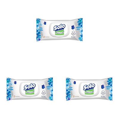 Solo Islak Havlu Okyanus Ferahlığı 90 Yaprak 3lü paket - Seçenekler: 1 Adet, 1 Adet 3lü paket