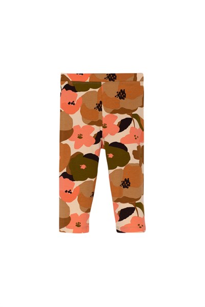 Somon Kız Çocuk Retro Flowers Desen Kapri