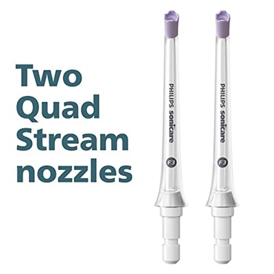 SONICARE Philips Power Flosser Quad Stream Tips (F3), 2 adet, Beyaz HX3062/00
