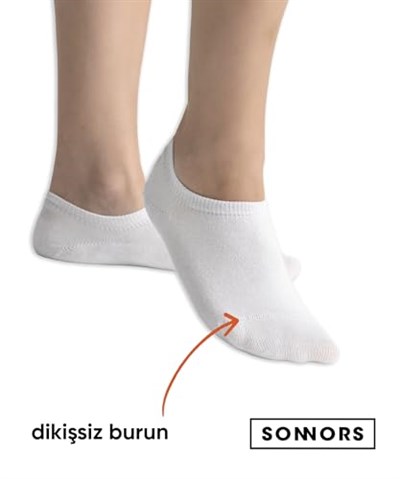 SONNORS 6 Çift Görünmez Kaymaz Silikonlu Babet Kadın Erkek Çorap - No Show Organik Pamuk Bambu Yumuşaklığı Kısa Bilek Spor Ayakkabı Çorabı Patik Çarık Çorap - Beyaz ve Siyah