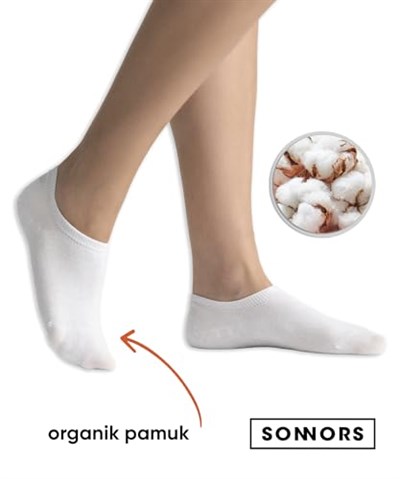 SONNORS 6 Çift Görünmez Kaymaz Silikonlu Babet Kadın Erkek Çorap - No Show Organik Pamuk Bambu Yumuşaklığı Kısa Bilek Spor Ayakkabı Çorabı Patik Çarık Çorap - Beyaz ve Siyah