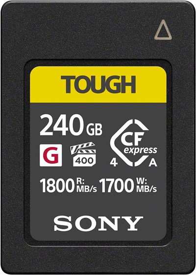 Sony 240GB Sert CFexpress Tip A Flash Bellek Kartı | Video Performansı Garantili VPG400 Yüksek Hızlı G Serisi (Okuma Hızı 1800 MB/s, Yazma Hızı 1700 MB/s) - CEA-G240T (240GB - Seçenekler: 240GB, 480GB