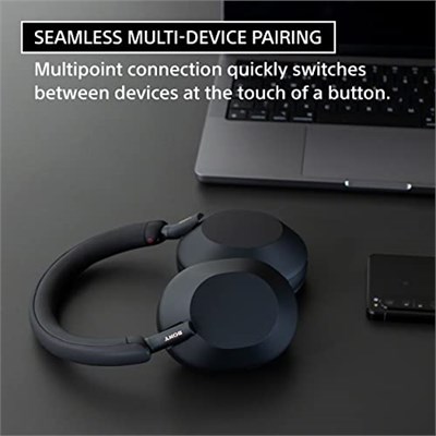 Sony WH 1000XM5 Gürültü Önleyici Kablosuz Kulaklık 30 saat pil ömrü Aşırı kulak stili Alexa ve Google Asistan için optimize edilmiştir, telefon görüşmeleri için dahili mikrofonlu, Gece Mavisi