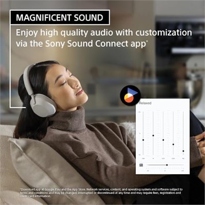 Sony WH 1000XM5 Gürültü Önleyici Kablosuz Kulaklık 30 saat pil ömrü Aşırı kulak stili Alexa ve Google Asistan için optimize edilmiştir, telefon görüşmeleri için dahili mikrofonlu, Gece Mavisi