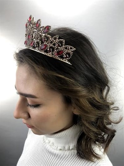 Sophia Lacivert Kristal Taşlı Kına Ve Gelin Tacı