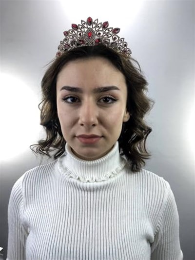 Sophia Lacivert Kristal Taşlı Kına Ve Gelin Tacı
