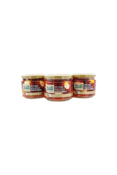 Sosero Peynir Dolgulu Kiraz Biber 3 X 290 Gr Cam Kavanoz