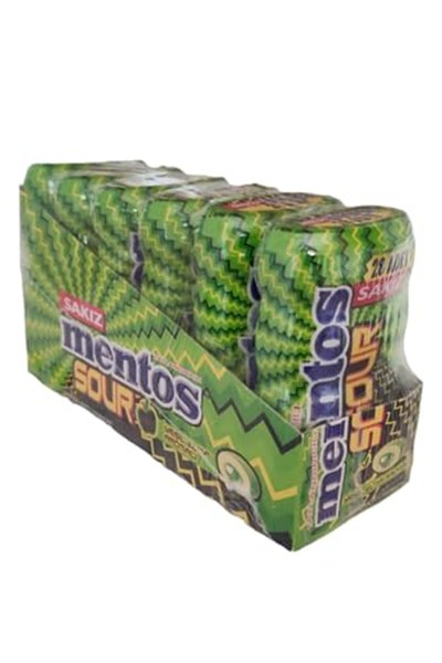 Sour Yeşil Elma Aromalı Draje Sakız 56 G. * 6 Adet