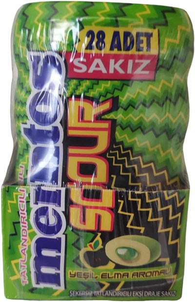 Sour Yeşil Elma Aromalı Draje Sakız 56 G. * 6 Adet