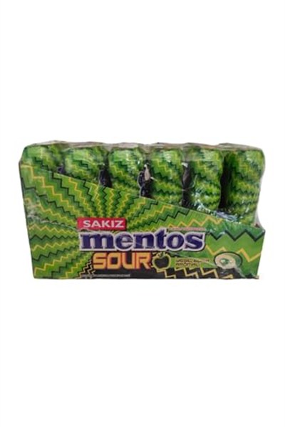 Sour Yeşil Elma Aromalı Draje Sakız 56 G. * 6 Adet