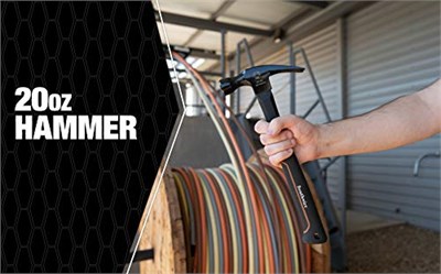Southwire Bmeh-20 20 oz. Ağır Hizmet Elektrikçi Çekici, 20 oz. Pürüzsüz Yüzlü Kafa, Güvenlik İçin Ağır Hizmet Tipi Damla Dövme Çelik Bağlama Deliği, Hafif Fiberglas Sap, 1 lb 65116840