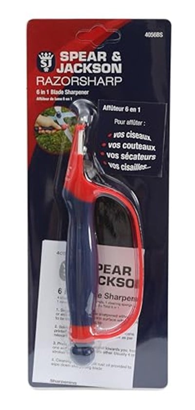 Spear & Jackson 4056BS Bıçak, 6sı 1 Arada Kalemtıraş, Kırmızı ve Mavi