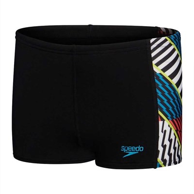 Speedo Erkek Çocuk Şort Mayosu, Digi Alov Panelli, Siyah/Kırmızı, 9-10 Yaş