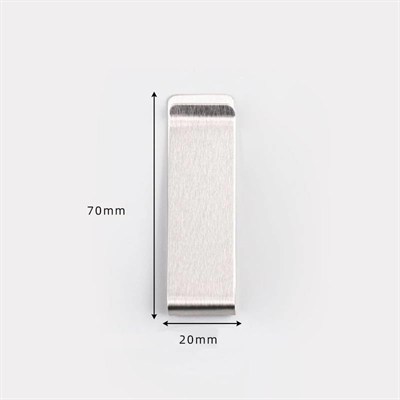 Spelt Metal Kağıt Para Tokası Kart Tutucu Klips Cüzdan Ataş Gümüş 70 mm x 20 mm