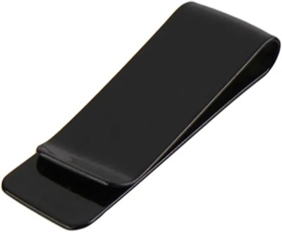 Spelt Metal Kağıt Para Tokası Kart Tutucu Klips Cüzdan Siyah 5,2cm x 2cm