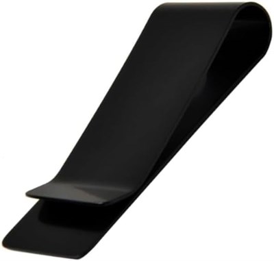 Spelt Metal Kağıt Para Tokası Kart Tutucu Klips Cüzdan Ataş Siyah 50 mm x 15 mm