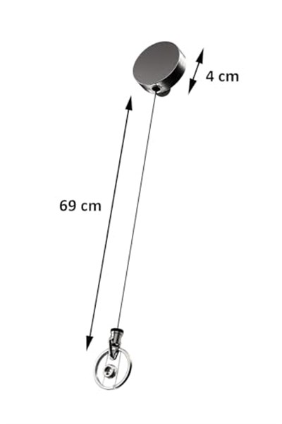 Spelt Metal Yoyo Paslanmaz Çelik Tel Çek Bırak Koruma Anti-theft Makaralı Sargılı Anahtarlık Siyah