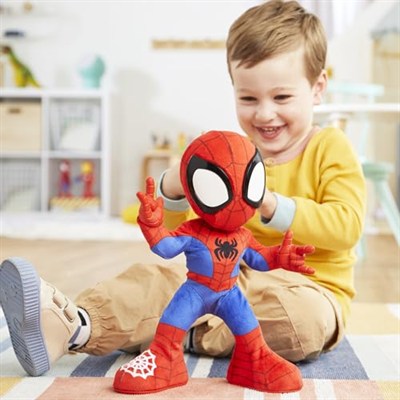 Spidey and his Amazing Friends Marvel Dance N Crawl Spidey, İnteraktif Peluş Oyuncak, 20 İfade ve Sesler, 2 Şarkı, Çocuklar için Süper Kahraman Oyuncakları 3 ve Üzeri