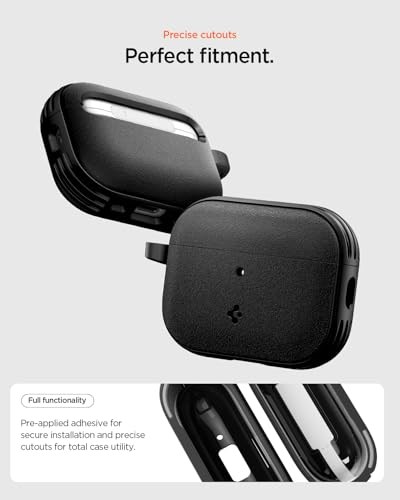 Spigen AirPods Pro 3 ile Uyumlu Kılıf Vault Kaymaz Dokulu Yüzey Siyah Kapak - ACS09826 (Spigen TR Garantili)