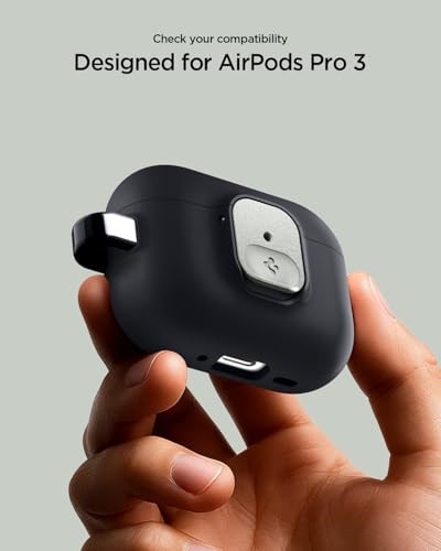 Spigen AirPods Pro 3 ile Uyumlu Kılıf Nano Pop Kaymaz Silikon Siyah Kapak - ACS10133 (Spigen TR Garantili)