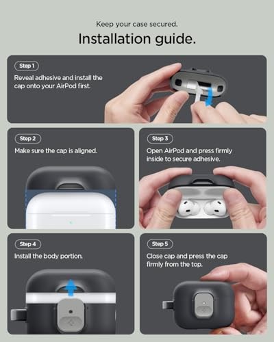 Spigen AirPods Pro 3 ile Uyumlu Kılıf Nano Pop Kaymaz Silikon Siyah Kapak - ACS10133 (Spigen TR Garantili)