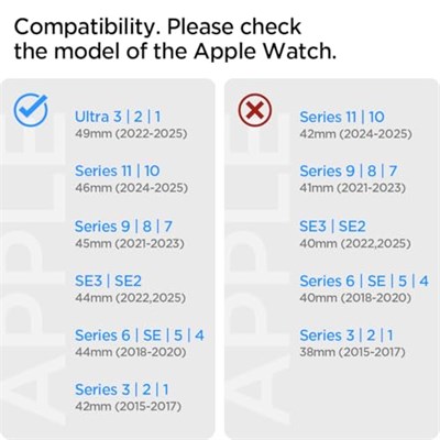 Spigen Apple Watch 49/46/45mm Ultra 3/2/1 / Seri 11/10/9/8/7 ile Uyumlu Kordon Band Rugged Band Darbelere Dayanıklı Silikon Siyah Karbon Kayış - AMP02854 (Spigen TR Garantili)