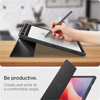 Spigen Galaxy Tab S10 FE / S9 ile Uyumlu Kılıf Ultra Hybrid Pro Manyetik Stand özellikli Sararmaya Dayanıklı Siyah Şeffaf Kapak - ACS09498 (Spigen TR Garantili)