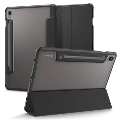 Spigen Galaxy Tab S10 FE / S9 ile Uyumlu Kılıf Ultra Hybrid Pro Manyetik Stand özellikli Sararmaya Dayanıklı Siyah Şeffaf Kapak - ACS09498 (Spigen TR Garantili)