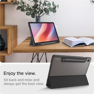 Spigen Galaxy Tab S10 FE / S9 ile Uyumlu Kılıf Ultra Hybrid Pro Manyetik Stand özellikli Sararmaya Dayanıklı Siyah Şeffaf Kapak - ACS09498 (Spigen TR Garantili)