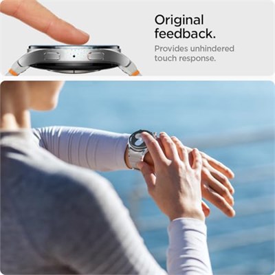 Spigen Galaxy Watch 7 (44mm) ile Uyumlu Kolay Kurulum Cam Ekran Koruyucu GLAS.tR EZ Fit HD (2 Adet) Şeffaf - AGL08493 (Spigen TR Garant - Seçenekler: Galaxy Watch 6 40mm, Galaxy Watch6 Classic 43mm...