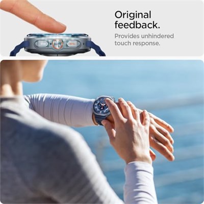 Spigen Galaxy Watch Ultra (47mm) ile Uyumlu Kolay Kurulum Cam Ekran Koruyucu GLAS.tR EZ Fit HD (2 Adet) Şeffaf - AGL08349 (Spigen TR Garantili)